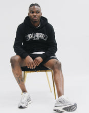 Load image into Gallery viewer, &quot;OLDER ENGLISH&quot; HOODIE AND SHORT SET (BLACK)