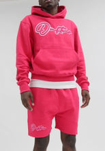 Load image into Gallery viewer, &quot;THE PLANE JANE STAPLE SET SS/ 2024&quot; HOODY AND SHORT SET (HOT PINK W/ HOT PINK)