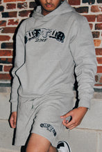 Load image into Gallery viewer, &quot;OLDER ENGLISH&quot; HOODIE AND SHORT SET (GRAY)
