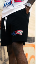 Load image into Gallery viewer, “OUFTUR WAS HERE” SHORTSET T-SHIRT W/ SHORTS (WHITE TEE W/ BLACK SHORTS)