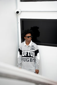 “OT RUGBY SET” Longsleeve Rugby w/ Shorts (Grey w/Black and. White)