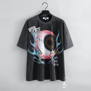 "LIVE IN ART COLLECTION" ALL EYES - OVERSIZED DARK GREY T-SHIRT