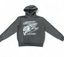 Load image into Gallery viewer, &quot;FLYING SKULLS&quot; HOODIE (GREY GARMENT WASH)