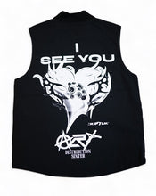 Load image into Gallery viewer, &quot;I SEE YOU&quot; VEST (BLACK)