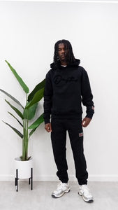 "THE PLANE JANE STAPLE SET FW 25/26" HOODIE (BLACK W/ BLACK)