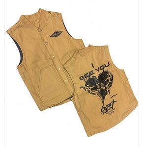 "I SEE YOU" CONSTRUCTION VEST (RUST)