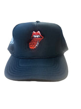 Load image into Gallery viewer, &quot;SOUL SNATCHER&quot; TRUCKER HAT (BLACK / WHITE/ RED)