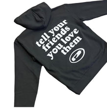 Load image into Gallery viewer, &quot;TELL YA FRIENDS&quot; HEAVY HOODIE (BLACK)