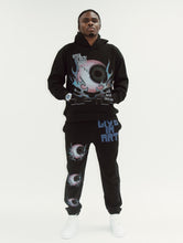 Load image into Gallery viewer, &quot;LIVE IN ART COLLECTION&quot; I DON&quot;T CARE JOGGER SET (BLACK W/ MULTI)