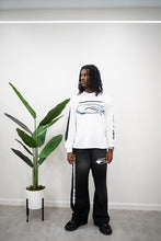 Load image into Gallery viewer, &quot;TECH DIVISION SET&quot; WIDELEG PANTS &amp; LONGSLEEVE T-SHIRT (BLACK PANTS W/ WHITE TEE)