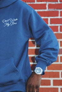 "DON'T WASTE MY TIME" BARCELONA HOODIE (NAVY)