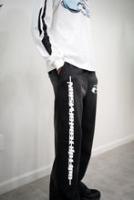 Load image into Gallery viewer, &quot;TECH DIVISION SET&quot; WIDELEG PANTS &amp; LONGSLEEVE T-SHIRT (BLACK PANTS W/ WHITE TEE)