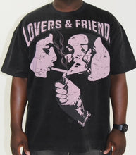 Load image into Gallery viewer, &quot;LIVE LIFE COLLECTION&quot; LOVERS AND FRIENDS - OVERSIZED BLACKWASH W/ PINK