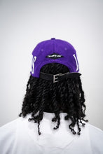 Load image into Gallery viewer, &quot;LOVERS AND FRIENDS&quot; STRAP HAT (PURPLE W/ BLACK BRIM)