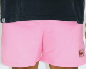 "PLAIN JANE STAPLE" NYLON SHORTS (PINK)