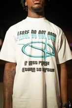 Load image into Gallery viewer, &quot;PLEASE DONT COPY&quot; SLIGHTLY OVERSIZED TEE (WHITE W/ TEAL)