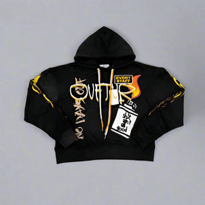 "NO DAYS OUF" PULLOVER HOODIE (BLACK W/ MULTI)