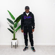 Load image into Gallery viewer, &quot;THE PLANE JANE STAPLE SET FW 25/26&quot; FULLZIP HOODIE SET (BLACK W/ROYAL &amp; RED)