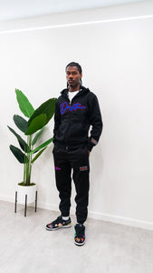 "THE PLANE JANE STAPLE SET FW 25/26" FULLZIP HOODIE SET (BLACK W/ROYAL & RED)