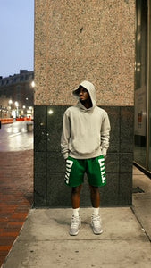 "COLLEGE SET" HOODIE W/ SHORTS (FORREST W/ GREY)