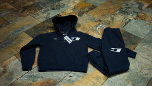 "THE BIG O" HOODIE SET (NAVY W/ WHITE)