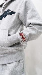 "THE PLANE JANE STAPLE SET FW 25/26" FULLZIP HOODIE SET (GREY W/CHARCOAL & BLACK)