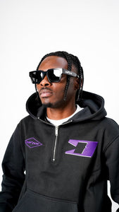 "THE BIG O" HOODIE SET (BLACK W/ RAVENPURPLE)