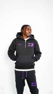 "THE BIG O" HOODIE SET (BLACK W/ RAVENPURPLE)