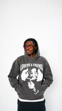 Load image into Gallery viewer, &quot;LOVERS &amp; FRIENDS 2&quot; HOODIE (GREY GARMENT WASH)