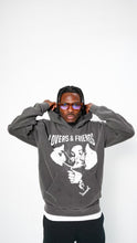 Load image into Gallery viewer, &quot;LOVERS &amp; FRIENDS 2&quot; HOODIE (GREY GARMENT WASH)