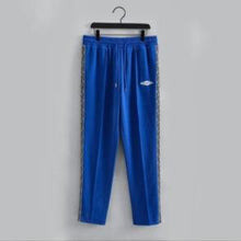 Load image into Gallery viewer, &quot;THE SAPRANO&quot; FULLZIP TRACK SUIT (ROYAL BLUE W/ BLK/GRY/WHT TRIM)