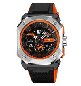 "THE NORTH 131" DIGITAL WATCH ( BLACK W/ORANGE)