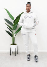 Load image into Gallery viewer, &quot;THE PLANE JANE STAPLE SET FW 25/26&quot; HOODIE (LIGHT GREY /W WHITE)