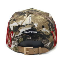 Load image into Gallery viewer, &quot;LOVERS AND FRIENDS&quot; STRAP HAT (CAMO W/ RED)