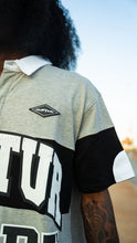 Load image into Gallery viewer, “OT RUGBY SET” SHORTSET COLLARSHIRT SHORTSLEEVE W/ SHORTS (BLK&amp;GREY TOP /W GREY SHORTS)