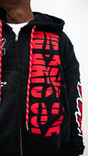 Load image into Gallery viewer, &quot;SOME DAYS OUF&quot; FULLZIP HOODIE (BLACK W/ RED)