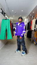 Load image into Gallery viewer, &quot;NO DAYS OUF&quot; FULLZIP HOODIE (PURPLE W/ BLACK)