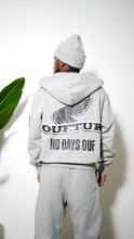 Load image into Gallery viewer, &quot;NO DAYS OUF&quot; HOODIE SET (GREY W/ BLACK)