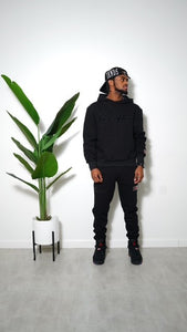 "THE PLANE JANE STAPLE SET FW 25/26" HOODIE (BLACK W/ BLACK)