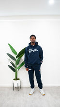 Load image into Gallery viewer, &quot;THE PLANE JANE STAPLE SET FW 25/26&quot; HOODIE (NAVY W/ GREY)