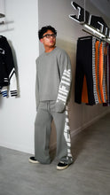 Load image into Gallery viewer, &quot;LUXURY UNIFORM&quot; CREW KNIT SET (GREY W/ WHITE)