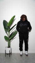 Load image into Gallery viewer, &quot;THE PLANE JANE STAPLE SET FW 24/25&quot; HOODIE SET (BLACK W/ BLACK AND GREY)