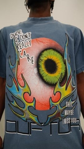 “RECKLESS EYEBALL” CLASSIC STYLE T-SHIRT (SKYWASH)