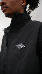 "VINTAGE DIAMOND SET" PANTS & JACKET (BLACK W/ BLUE)