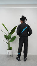 Load image into Gallery viewer, &quot;VINTAGE DIAMOND SET&quot; PANTS &amp; JACKET (BLACK W/ BLUE)