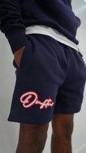 Load image into Gallery viewer, &quot;THE PLANE JANE STAPLE SPRING 25&quot; HOODIE SHORT SET (NAVY W/ RED &amp; WHITE)
