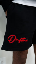 Load image into Gallery viewer, &quot;THE PLANE JANE STAPLE SPRING FW 25&quot; HOODIE SHORT SET (BLACK W/ RED)