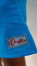 Load image into Gallery viewer, &quot;THE PLANE JANE STAPLE SPRING FW 25&quot; FULLZIP HOODIE SHORT SET (ICEBLUE W/ WHITE)