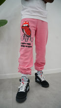 Load image into Gallery viewer, &quot;SOUL SNATCHER&quot; BAGGY GRAPHIC SWEATS (PINK W/ MULTI)