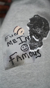 "FCUK OUF" BAGGY GRAPHIC SWEATS (GREY W/ MULTI)